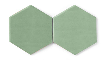 8" Hexagon Original Ceramic Tile in Sea Green Matte