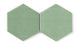 8" Hexagon Original Ceramic Tile in Sea Green Matte