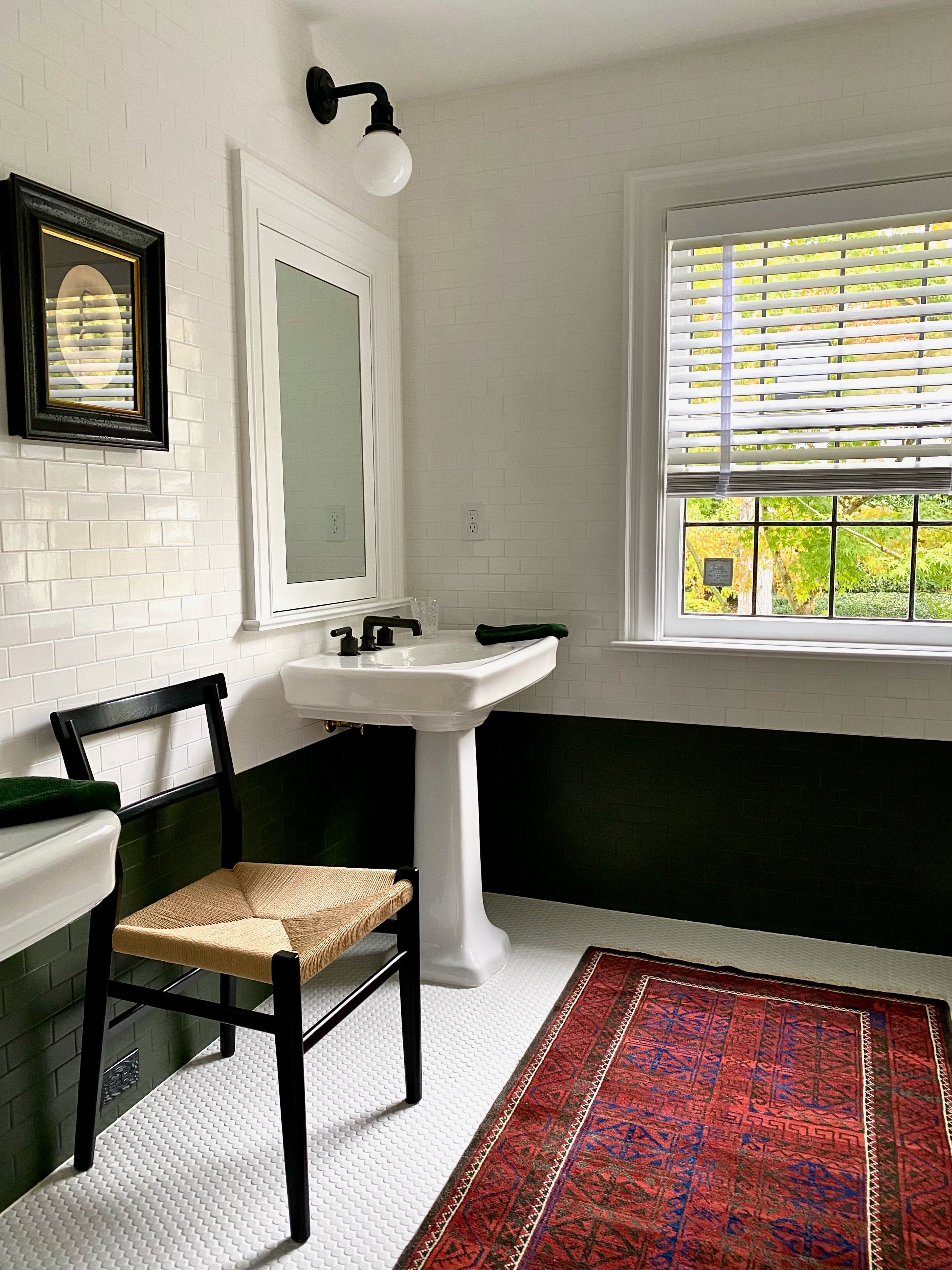 2x4 Straight Set Sheeted Original Ceramic Mosaic Tile in Hunter Green Matte