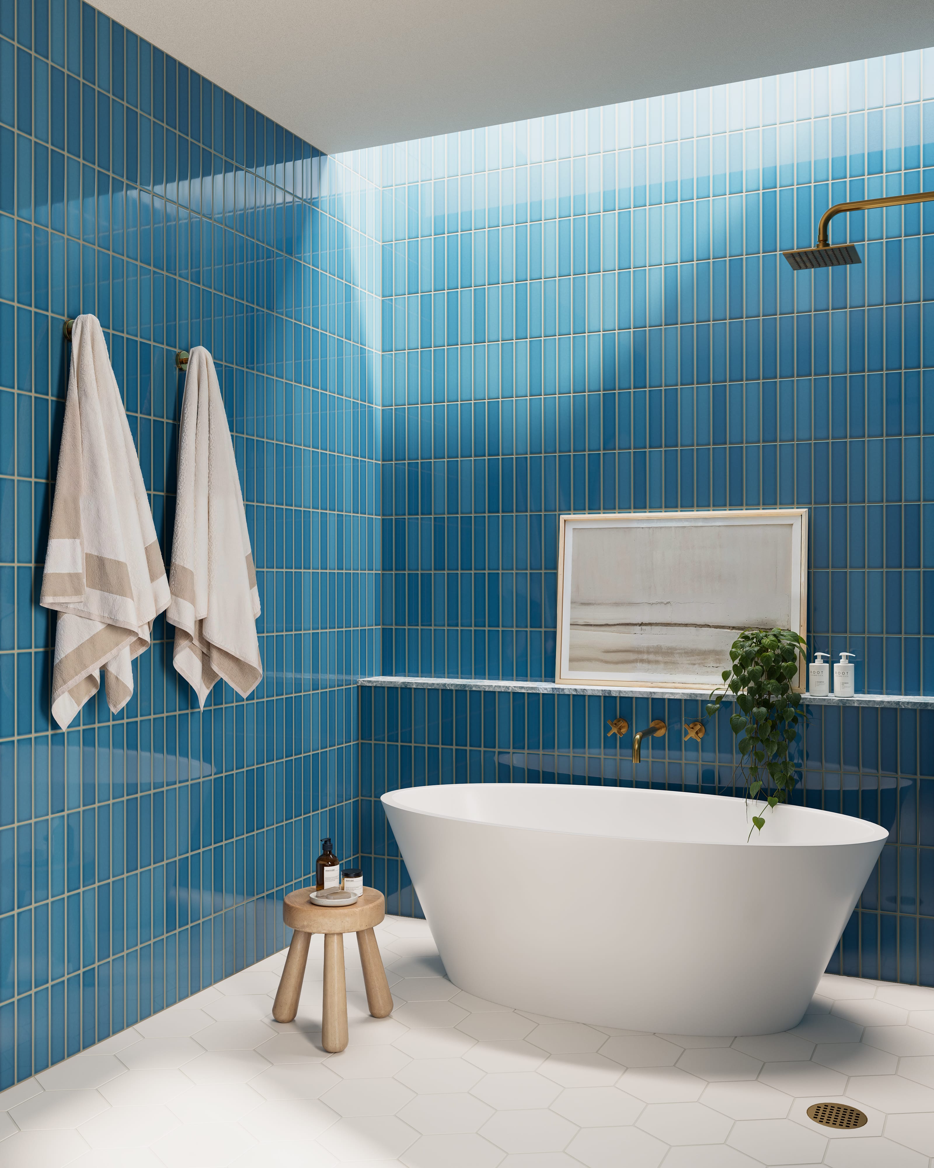 8" Hexagon Original Ceramic Tile in Calcite Matte