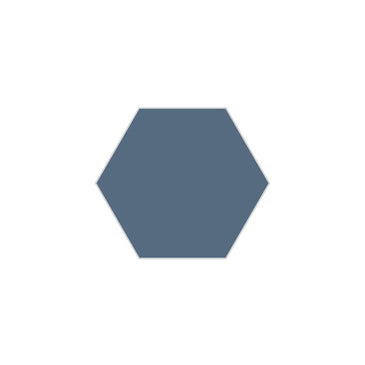6" Hexagon Original Ceramic Tile in Slate Blue Matte