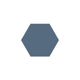 6" Hexagon Original Ceramic Tile in Slate Blue Matte