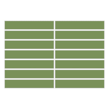 1x6 Straight Set Sheeted Original Ceramic Mosaic Tile in Kelp Matte