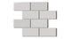 2x4 Half Offset Sheeted Natural Press Ceramic Mosaic Tile in Cloud Cover Gloss