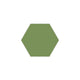 6" Hexagon Original Ceramic Tile in Kelp Matte