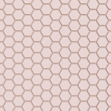 1" Hexagon Sheeted Original Ceramic Mosaic Tile in Evening Glow Matte