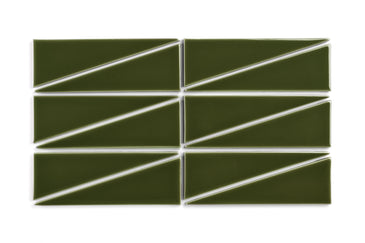 Right Scalene Triangle Original Ceramic Tile in Lone Pine Gloss