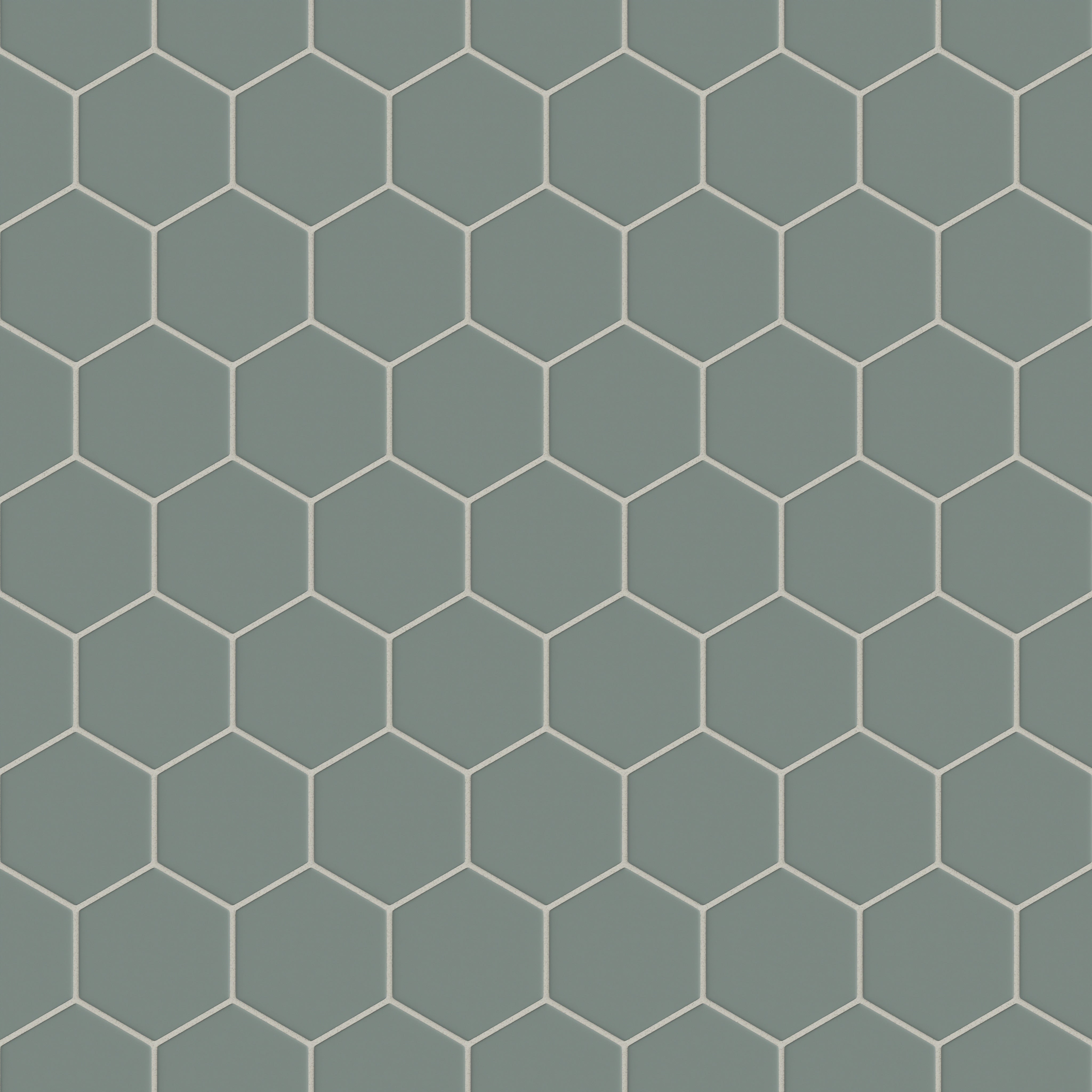 4" Hexagon Original Ceramic Tile in Flagstone Matte