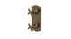 Emerson Two Handle Wall Mount Shower Trim with Classic Cross Handles in Antique Brass