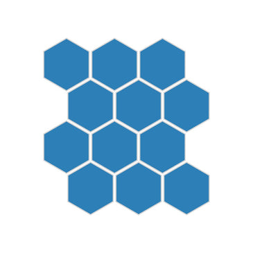 2" Hexagon Sheeted Original Ceramic Mosaic Tile in Aegean Sea Matte
