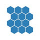 2" Hexagon Sheeted Original Ceramic Mosaic Tile in Aegean Sea Matte