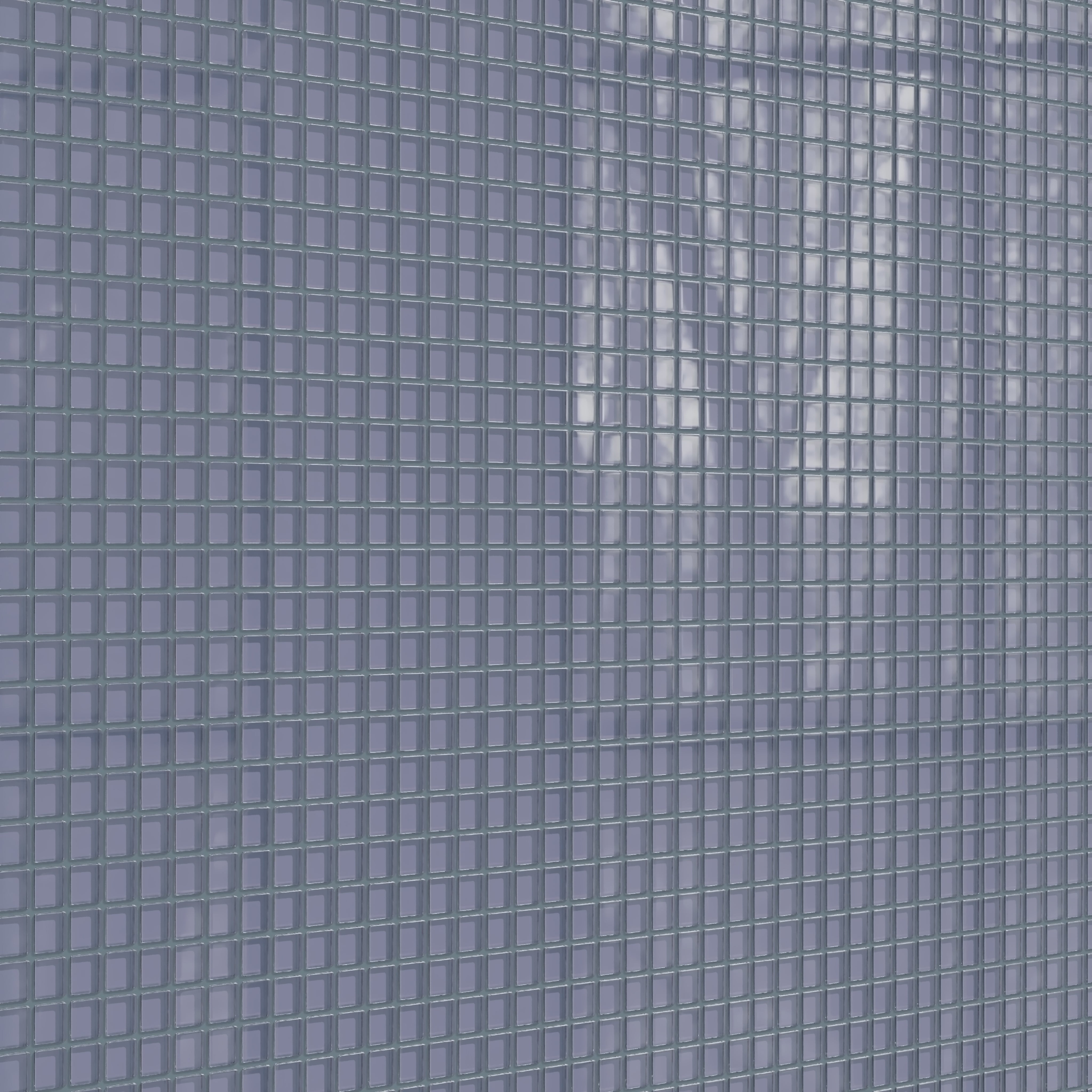1x1 Straight Set Sheeted Glass Mosaic Tile in Nuthatch Gloss