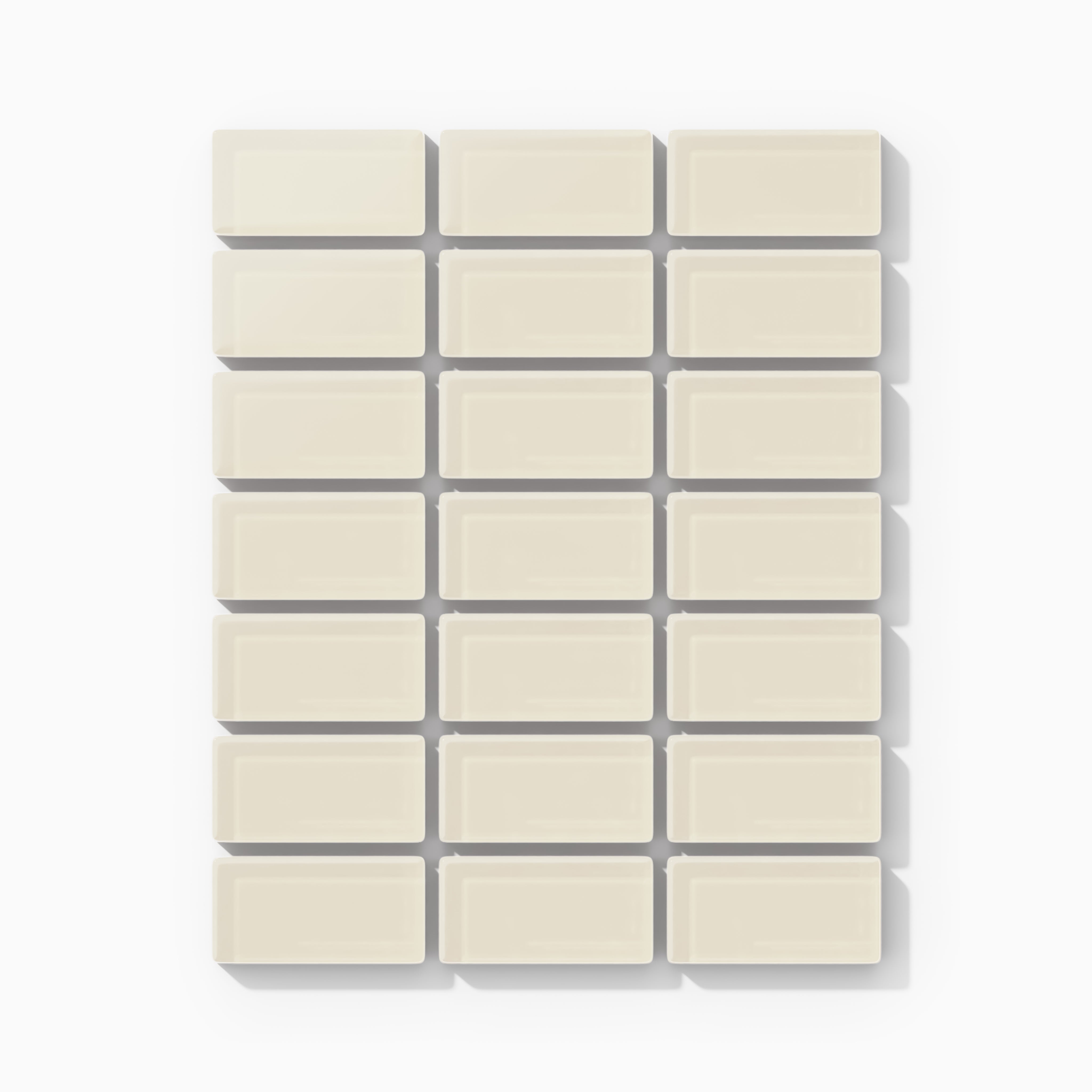1x2 Straight Set Sheeted Glass Mosaic Tile in Sparrow Matte
