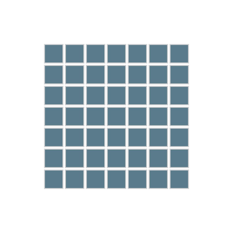 1x1 Straight Set Sheeted Original Ceramic Mosaic Tile in Nautical Matte