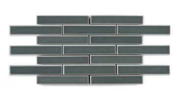 1x6 Half Offset Sheeted Original Ceramic Mosaic Tile in Tempest Gloss