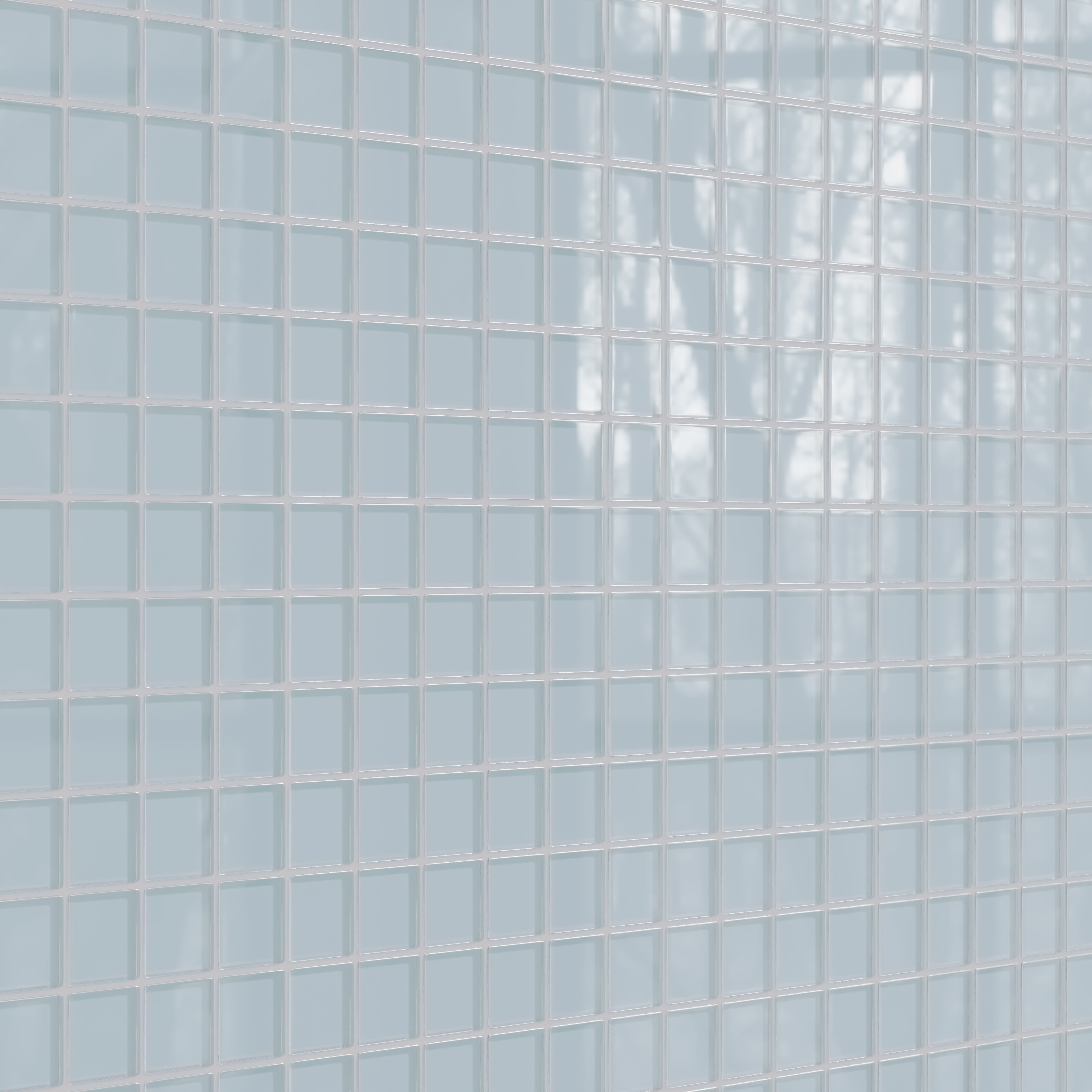 2x2 Straight Set Sheeted Glass Mosaic Tile in Partridge Gloss