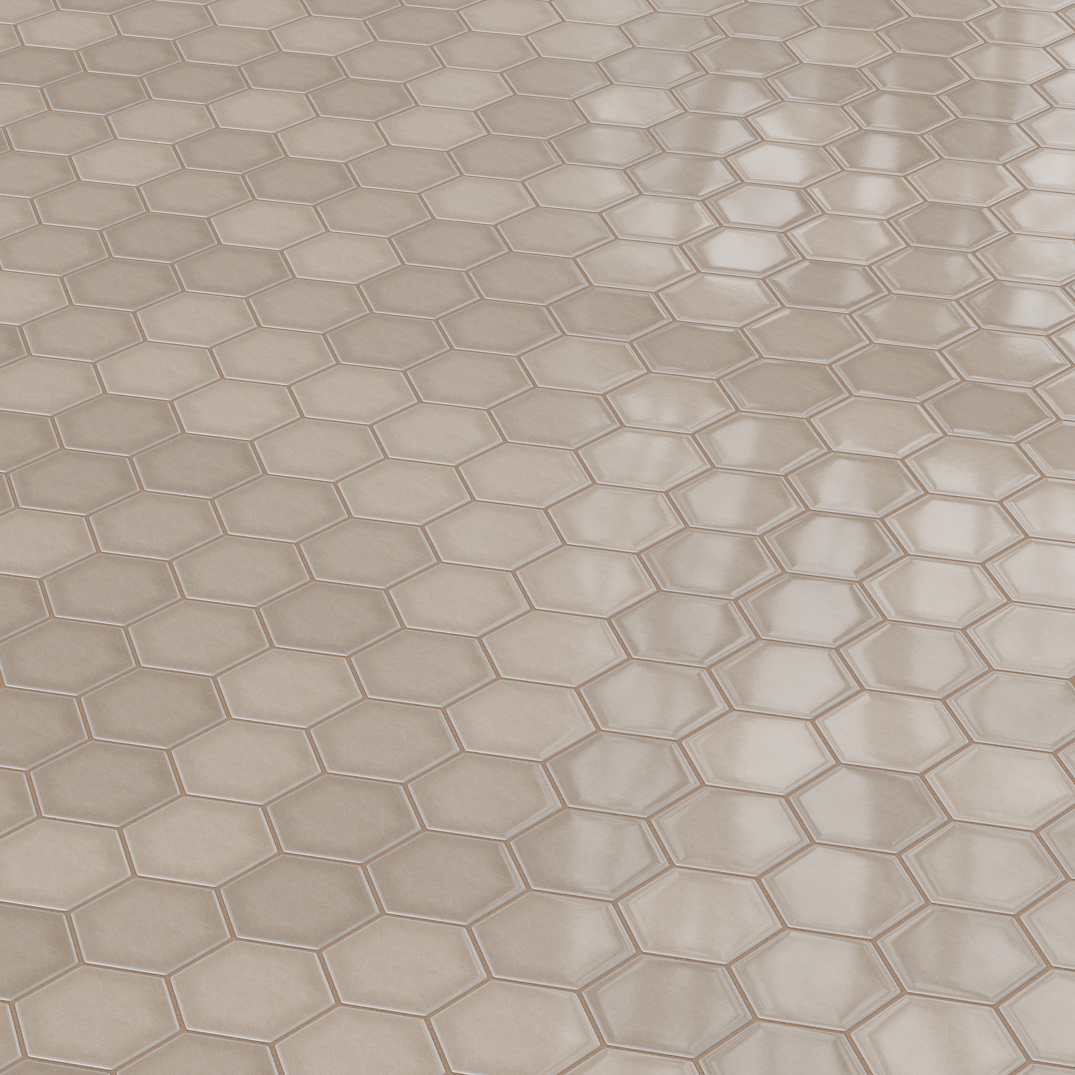 4" Hexagon Original Ceramic Tile in Cardamom Gloss