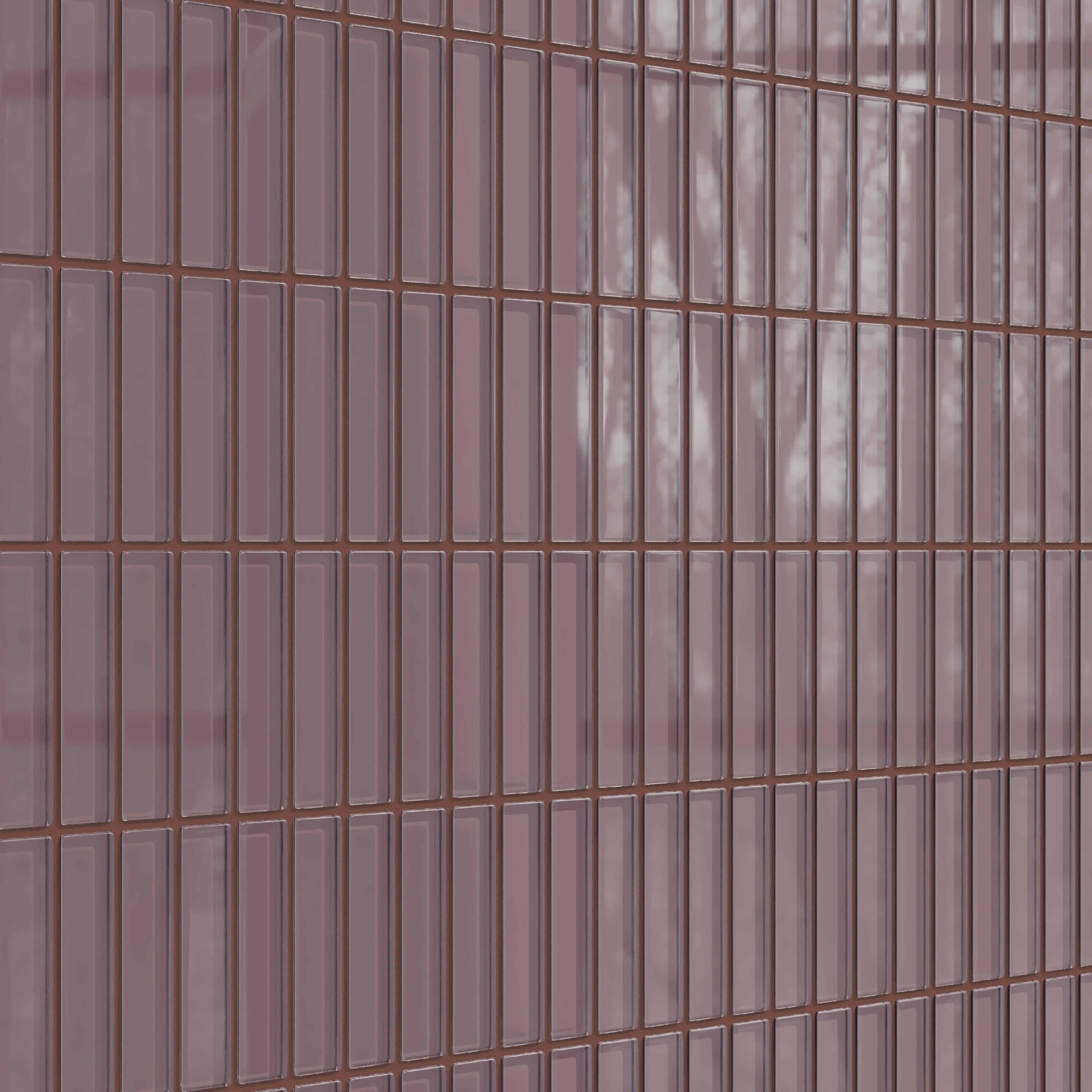 1x4 Straight Set Sheeted Glass Mosaic Tile in Crane Gloss