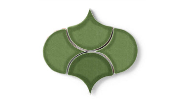 Ogee Drop Original Ceramic Tile in Kelp Gloss