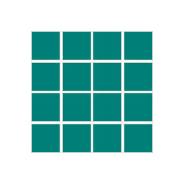 2x2 Straight Set Sheeted Original Ceramic Mosaic Tile in Bora Bora Matte