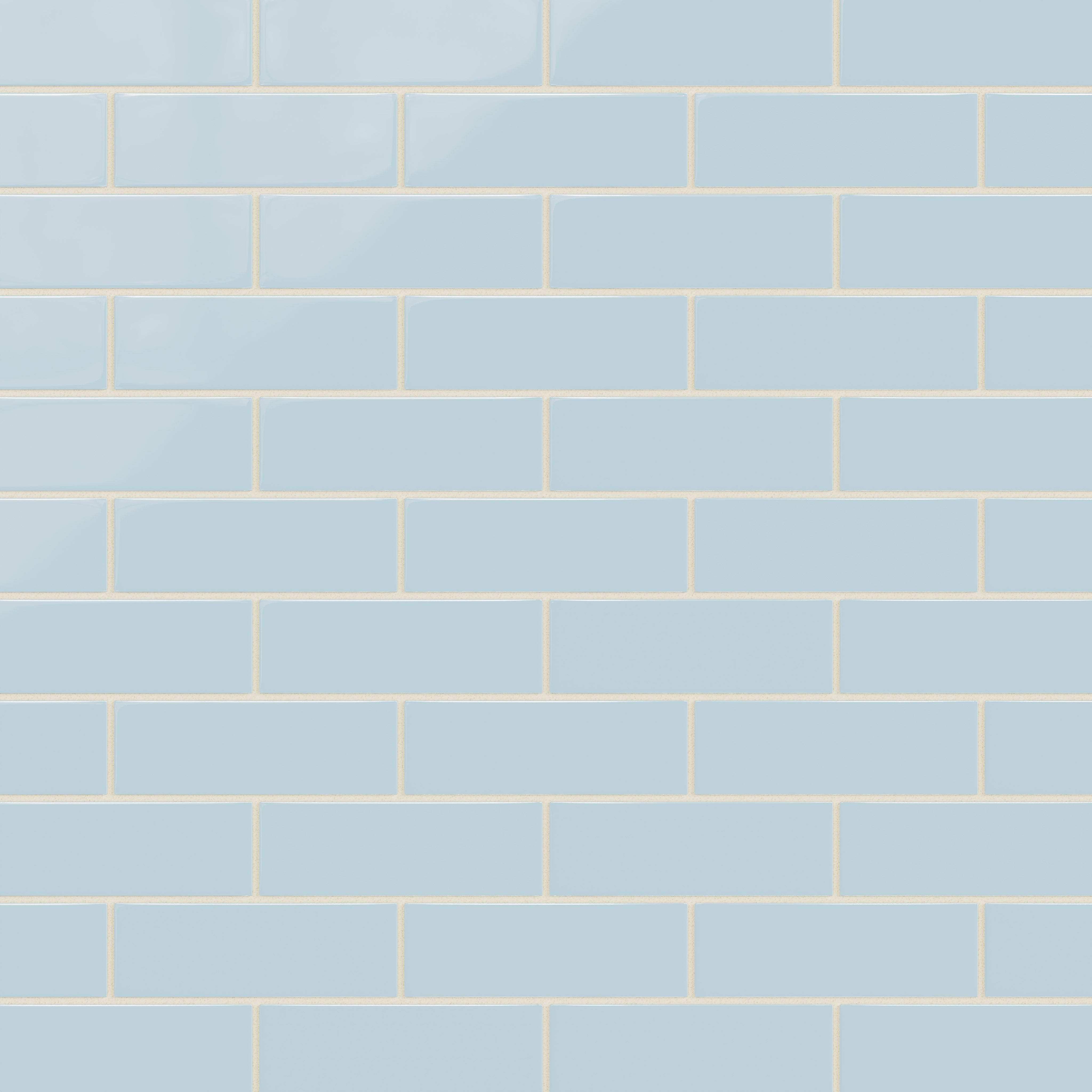 2x6 Natural Press Ceramic Tile in Egyptian Blue Gloss