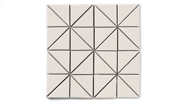 3" Triangle Sheeted - Quadrant Original Ceramic Mosaic Tile in Feldspar Matte