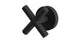 Contour One Handle Wall Mount Diverter/Volume Control Shower Trim with Soft Cross Handle in Matte Black