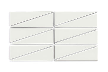 Right Scalene Triangle Original Ceramic Tile in Limewash Gloss