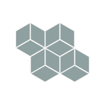 Small Diamond Sheeted - Escher Original Ceramic Mosaic Tile in Overcast Matte