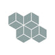 Small Diamond Sheeted - Escher Original Ceramic Mosaic Tile in Overcast Matte