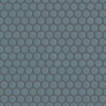 Penny Round Sheeted Original Ceramic Mosaic Tile in Nautical Matte