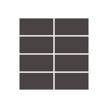 2x4 Straight Set Sheeted Original Ceramic Mosaic Tile in Carbon Gloss