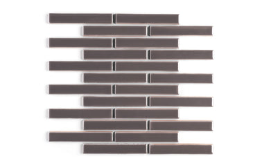 1x6 Half Offset Sheeted Original Ceramic Mosaic Tile in Kalamata Gloss