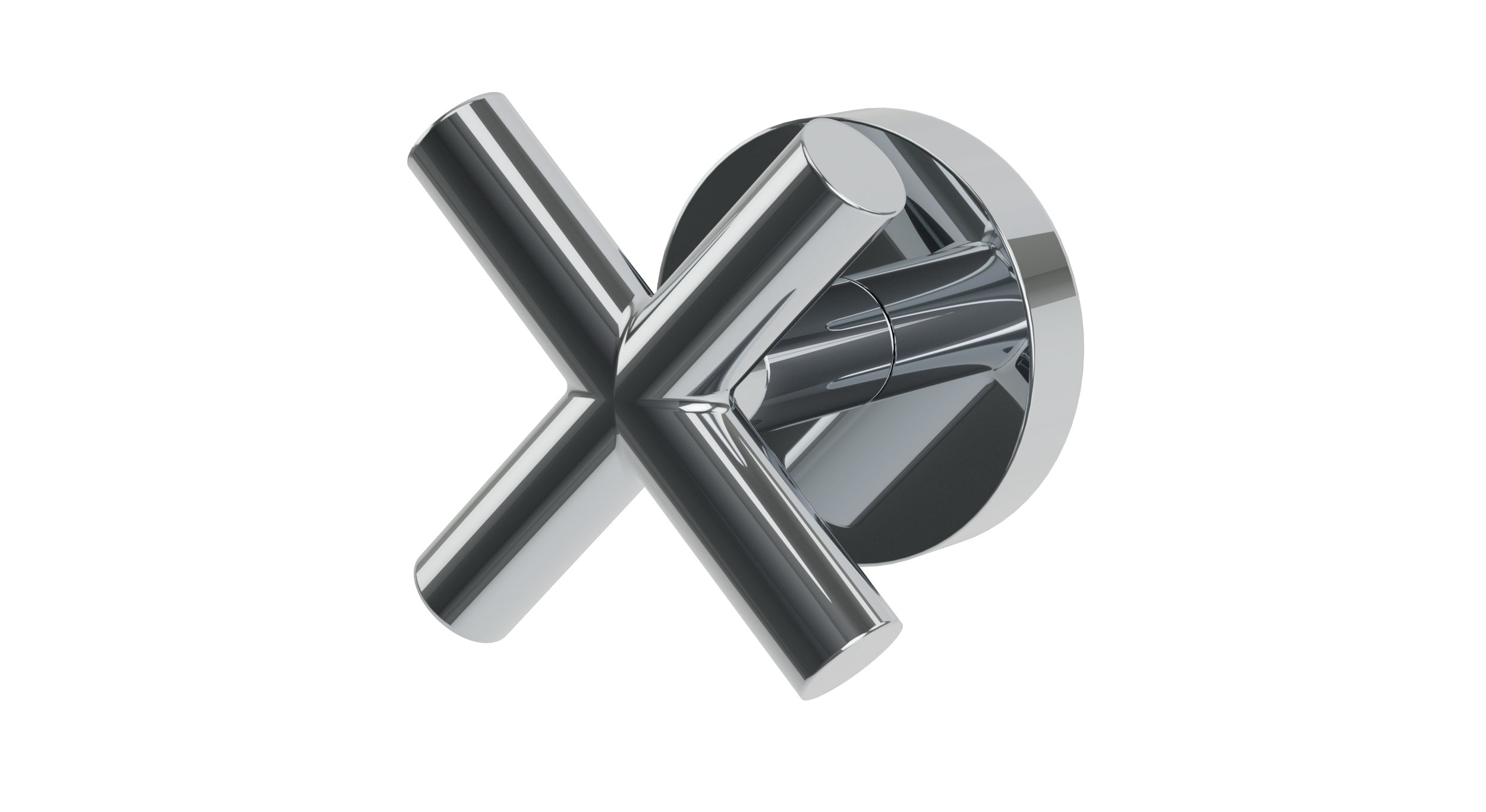 Contour One Handle Wall Mount Diverter/Volume Control Shower Trim with Soft Cross Handle