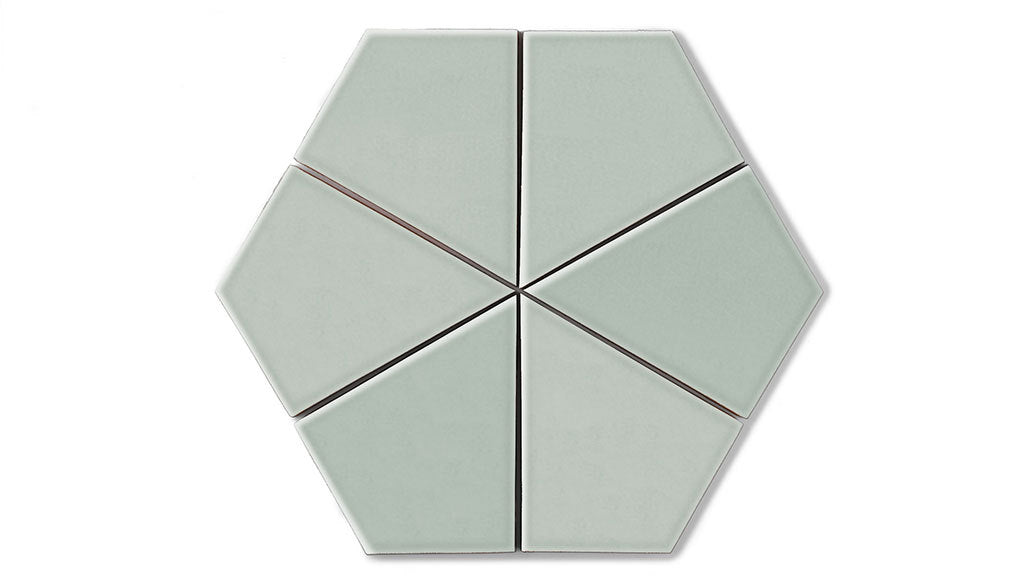 Hexite Original Ceramic Tile in Overcast Gloss