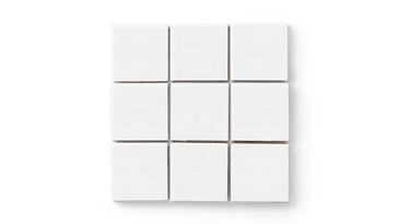 3x3 Straight Set Sheeted Original Ceramic Mosaic Tile in Calcite Gloss