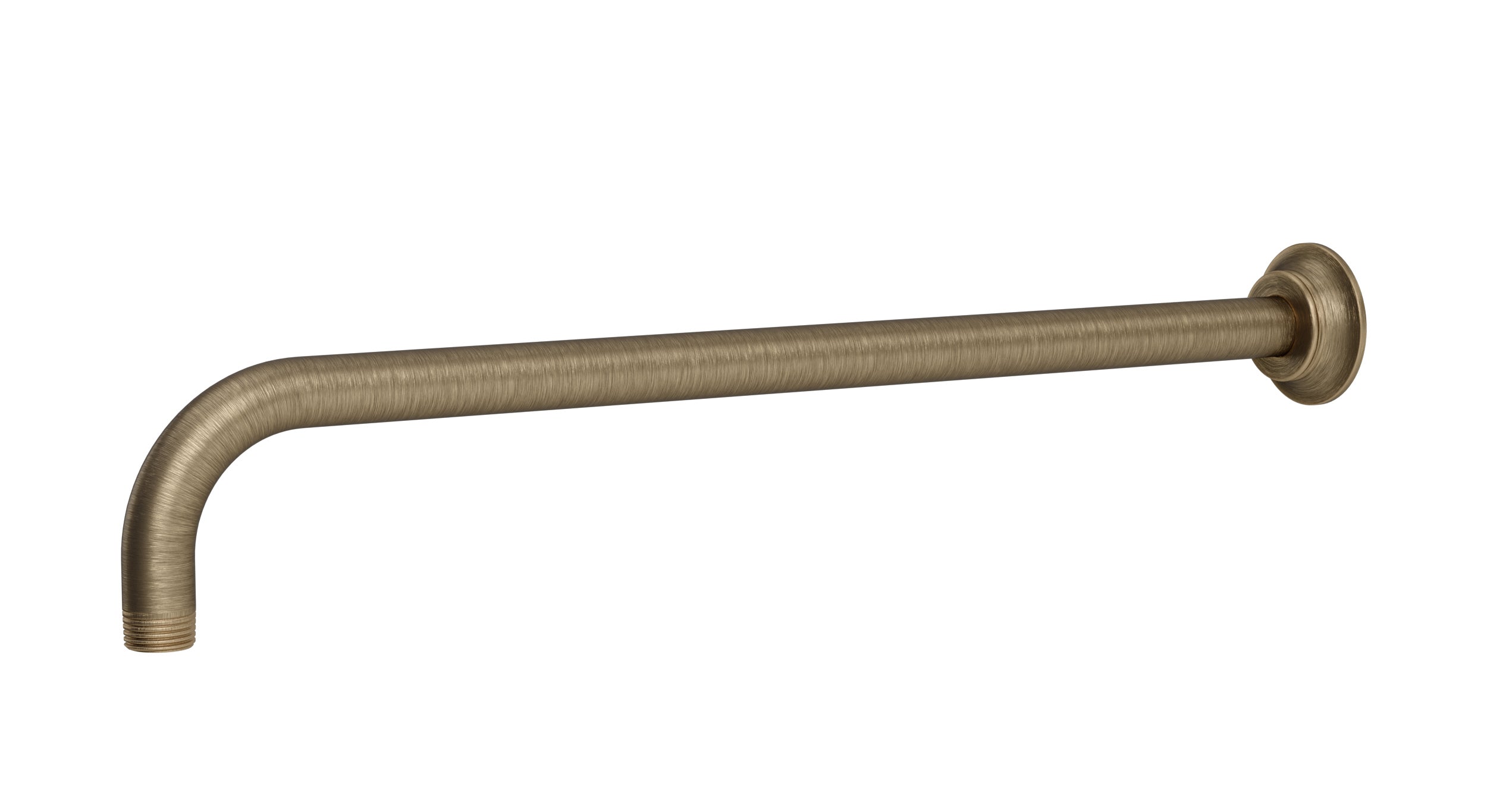 Emerson 90-Degree 16" Shower Arm with Flange in Antique Brass