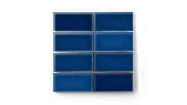 2x4 Straight Set Sheeted Original Ceramic Mosaic Tile in Lake Tahoe Gloss