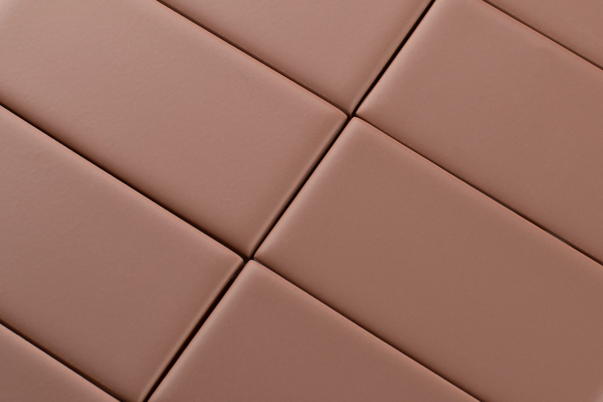 3" Triangle Sheeted - Quadrant Original Ceramic Mosaic Tile in Mauve Matte