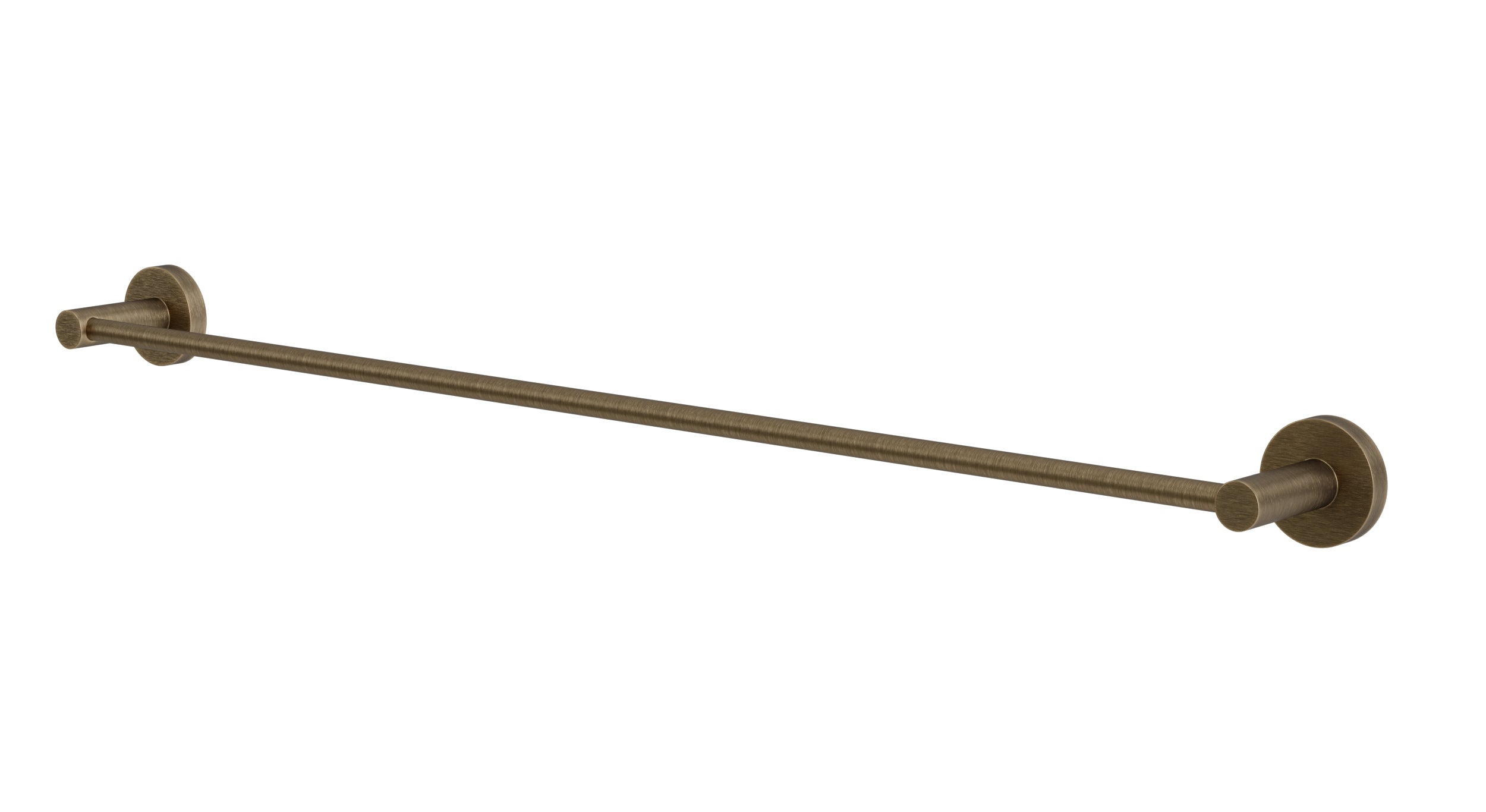 Flatiron Round Towel Bar 30" in Antique Brass