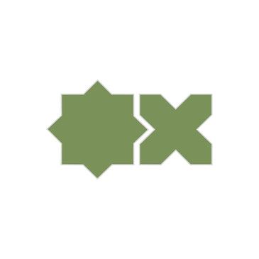 Star & Cross Original Ceramic Tile in Kelp Matte