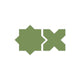 Star & Cross Original Ceramic Tile in Kelp Matte