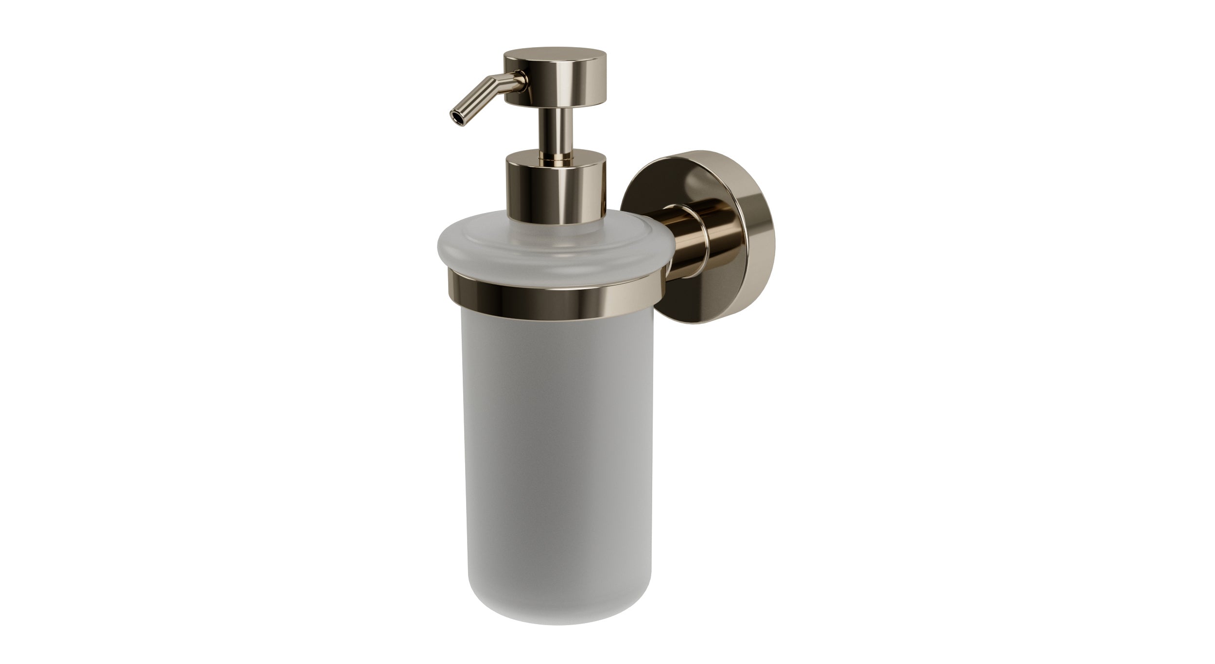 Flatiron Round Soap Dispenser in Polished Nickel