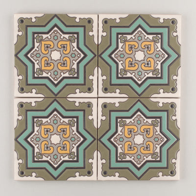 6x6 Handpainted Sample Madrid  in Neutral Motif