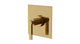 Flatiron One Handle Wall Mount Shower Trim with Linear Lever Handle in Uncoated Polished Brass