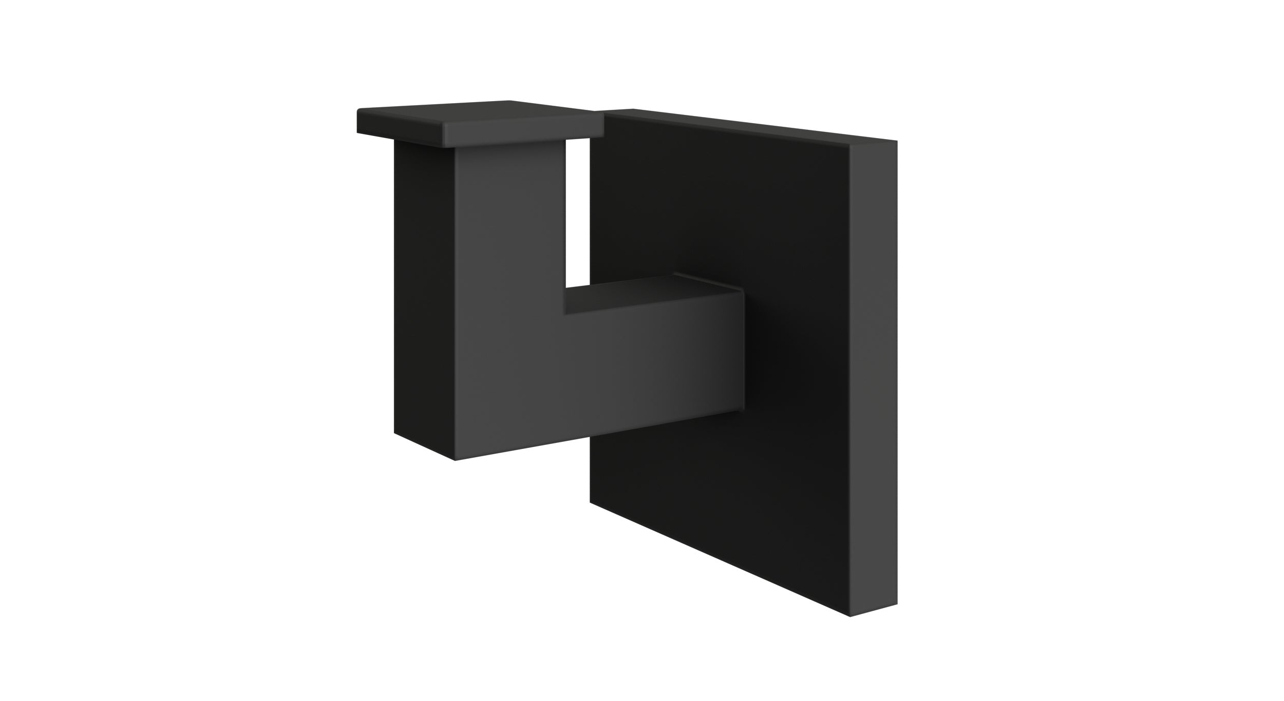 Flatiron Square Robe Hook in Matte Black