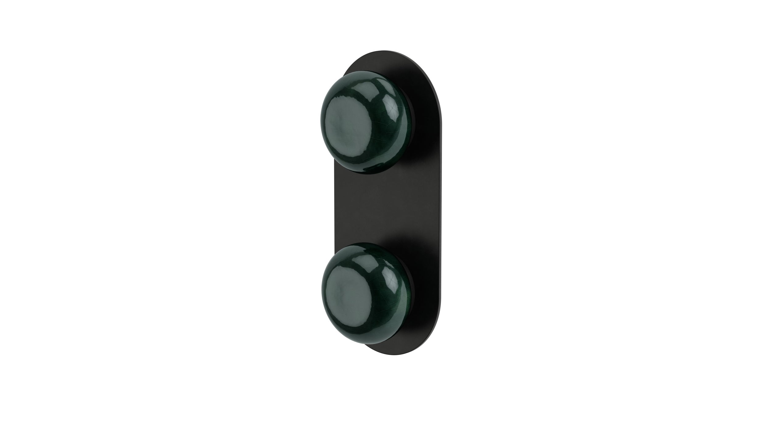 Foundry Two Handle Wall Mount Shower Trim with Pebble Ceramic Knob Handles in Oil Rubbed Bronze