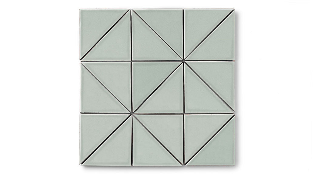 4" Triangle Original Ceramic Tile in Overcast Gloss