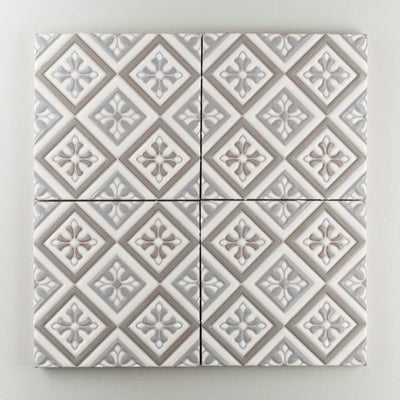 8x8 Handpainted Sample Murietta  in Neutral Motif