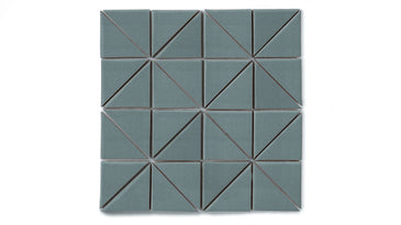 3" Triangle Sheeted - Quadrant Original Ceramic Mosaic Tile in Flagstone Matte